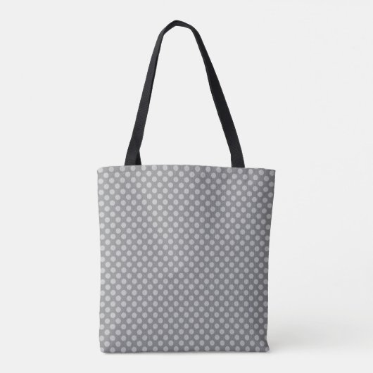 Gray Polka Dot met Navy Blue Cats Tote Bag (Achterkant)