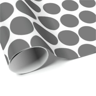 Gray Polka Dot Modern White Cadeaupapier