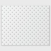 Gray Polka Dot on White Large Space Wrapping Paper Cadeaupapier (Vlak)