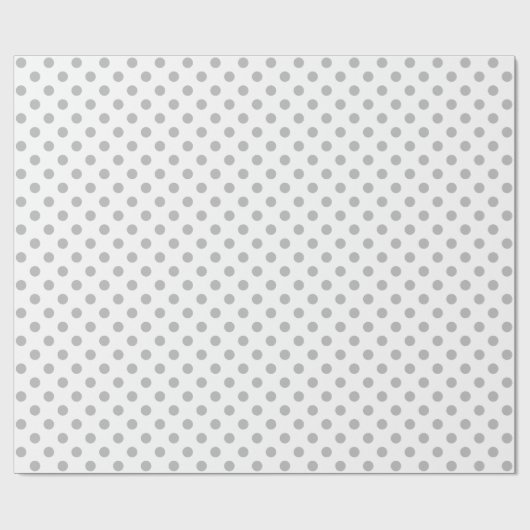 Gray Polka Dot on White Medium Space Cadeaupapier (Vlak)