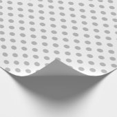 Gray Polka Dot on White Medium Space Cadeaupapier (Hoek)