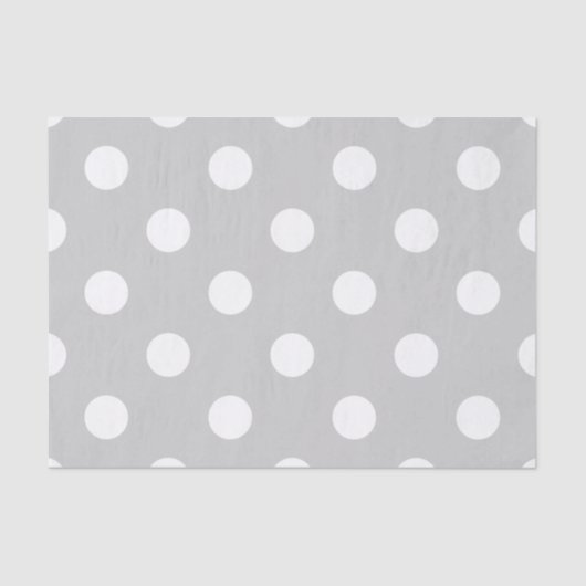 Gray Polka Dot Pattern Tissuepapier (Voorkant)