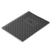 Gray Polka dot, Polka dot, zwart-wit Notitieboek (Linkerzijde)