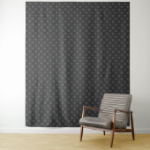 Gray Polka dot, Polka dot, zwart-wit, Ret Wandkleed (In situ)