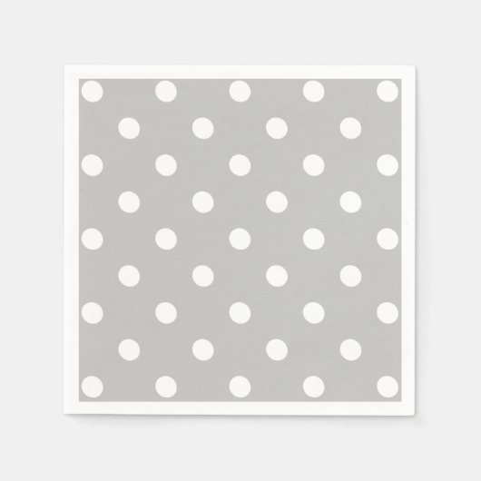 Gray Polka Dot Servetten (Voorkant)