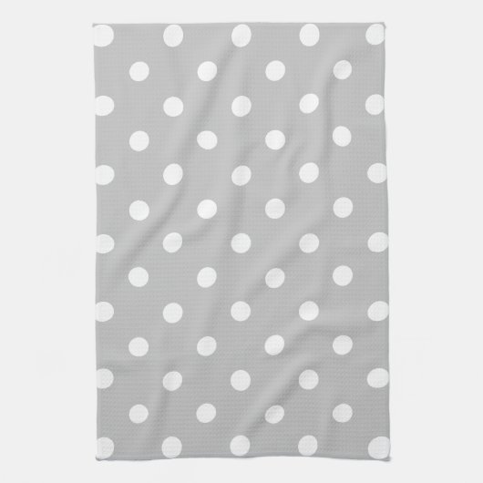 Gray Polka Dot Theedoek (Verticaal)