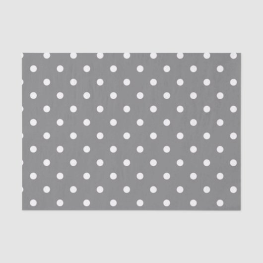 Gray Polka Dot Tissue Paper Tissuepapier (Voorkant)
