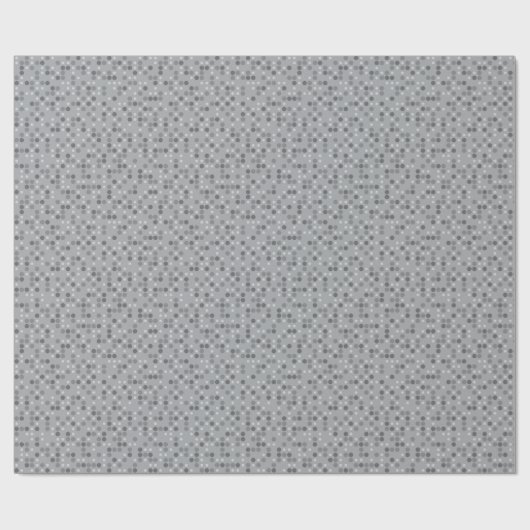 Gray Polka Dots Cadeaupapier (Vlak)