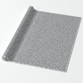 Gray Polka Dots Cadeaupapier (Uitgerold)