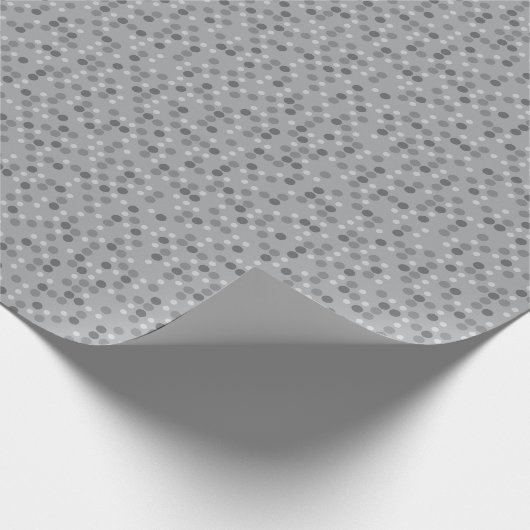 Gray Polka Dots Cadeaupapier (Hoek)