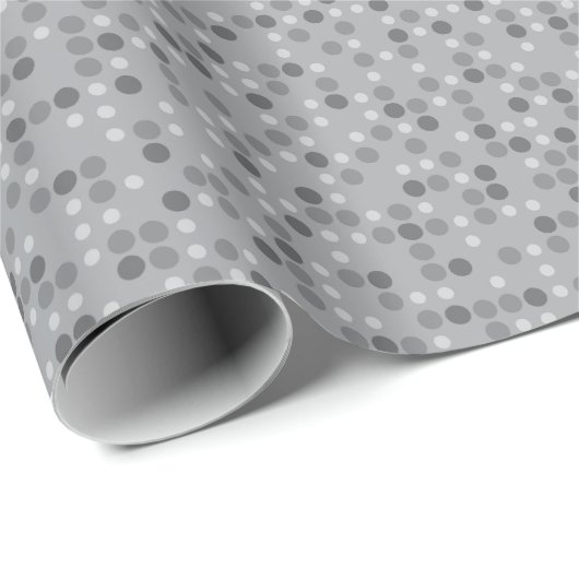 Gray Polka Dots Cadeaupapier (Rol Hoek)