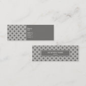 Gray Polka Dots Mini Visitekaartje (Voorkant / Achterkant)