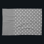 Gray Polka Dots Pattern Theedoek<br><div class="desc">Soms willen we gewoon een mooie grijs om uit te drukken hoe we ons voelen of om sekseneutraal te blijven in ons cadeautje geven.   Het is een mooie kleur die een slechte rap krijgt.   Laten we de manier veranderen waarop de wereld samen naar grijs kijkt.</div>