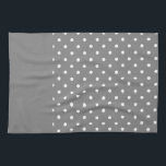 Gray Polka Dots Pattern Theedoek<br><div class="desc">Soms willen we gewoon een mooie grijs om uit te drukken hoe we ons voelen of om sekseneutraal te blijven in ons cadeautje geven.   Het is een mooie kleur die een slechte rap krijgt.   Laten we de manier veranderen waarop de wereld samen naar grijs kijkt.</div>