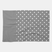 Gray Polka Dots Pattern Theedoek (Horizontaal)
