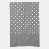 Gray Polka Dots Pattern Theedoek (Verticaal)