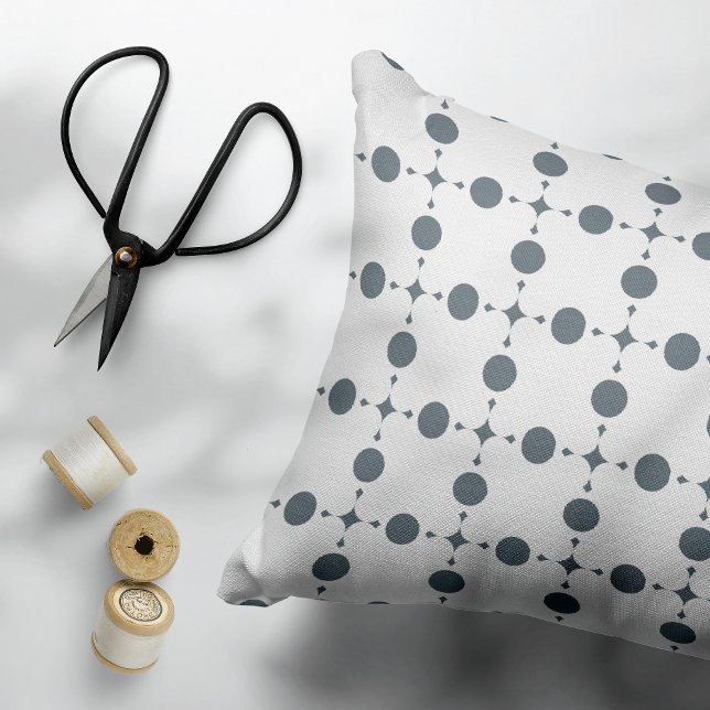 Gray Polka Dots, Polka Dot Pattern, Stippen, gedop Accent Kussen (Creator heeft geüpload)