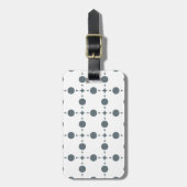 Gray Polka Dots, Polka Dot Pattern, Stippen, gedop Bagagelabel (Voorkant verticaal)