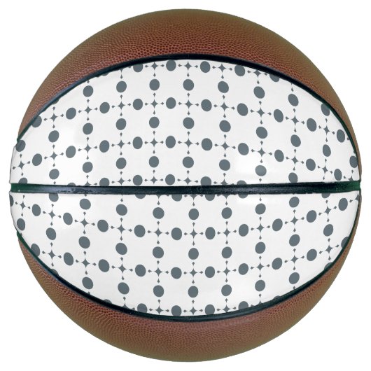 Gray Polka Dots, Polka Dot Pattern, Stippen, gedop Basketbal (Voorkant)
