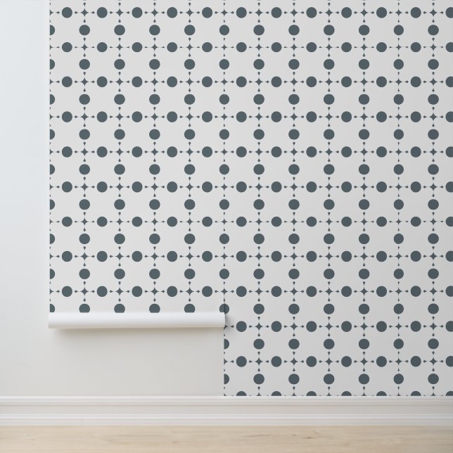 Gray Polka Dots, Polka Dot Pattern, Stippen, gedop Behang (Applicatie)