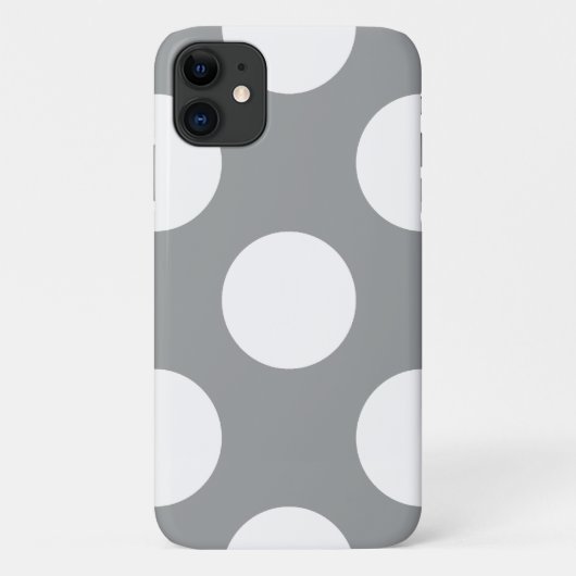 Gray Polka Dots, Polka Dot Pattern, Stippen, gedop Case-Mate iPhone Case (Achterkant)