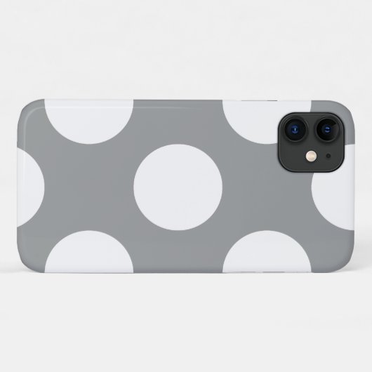 Gray Polka Dots, Polka Dot Pattern, Stippen, gedop Case-Mate iPhone Case (Achterkant (horizontaal))