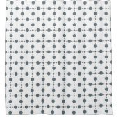 Gray Polka Dots, Polka Dot Pattern, Stippen, gedop Douchegordijn (Voorkant)