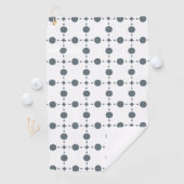 Gray Polka Dots, Polka Dot Pattern, Stippen, gedop Golfhanddoek (Insitu)