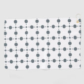 Gray Polka Dots, Polka Dot Pattern, Stippen, gedop Golfhanddoek (Horizontaal)