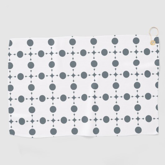 Gray Polka Dots, Polka Dot Pattern, Stippen, gedop Golfhanddoek (Horizontaal)