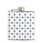 Gray Polka Dots, Polka Dot Pattern, Stippen, gedop Heupfles (Voorkant)