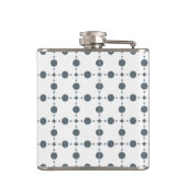 Gray Polka Dots, Polka Dot Pattern, Stippen, gedop Heupfles (Achterkant)