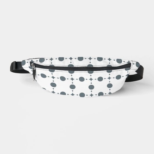 Gray Polka Dots, Polka Dot Pattern, Stippen, gedop Heuptasje (Voorkant)