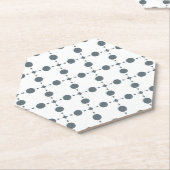 Gray Polka Dots, Polka Dot Pattern, Stippen, gedop Kartonnen Onderzetters (Schuin)