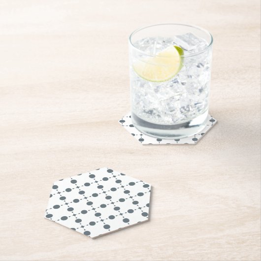 Gray Polka Dots, Polka Dot Pattern, Stippen, gedop Kartonnen Onderzetters (Insitu)