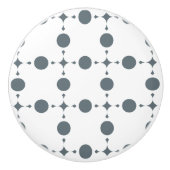 Gray Polka Dots, Polka Dot Pattern, Stippen, gedop Keramische Knop (Voorkant)