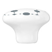 Gray Polka Dots, Polka Dot Pattern, Stippen, gedop Keramische Knop (Zijkant)