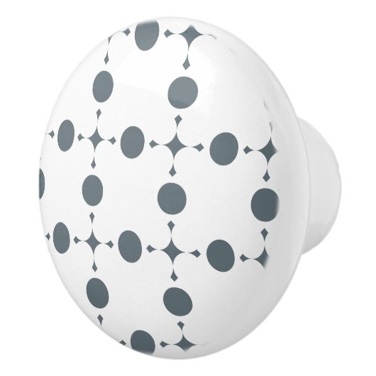 Gray Polka Dots, Polka Dot Pattern, Stippen, gedop Keramische Knop (Rechts)