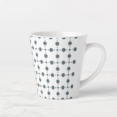 Gray Polka Dots, Polka Dot Pattern, Stippen, gedop Latte Mok (Rechts)