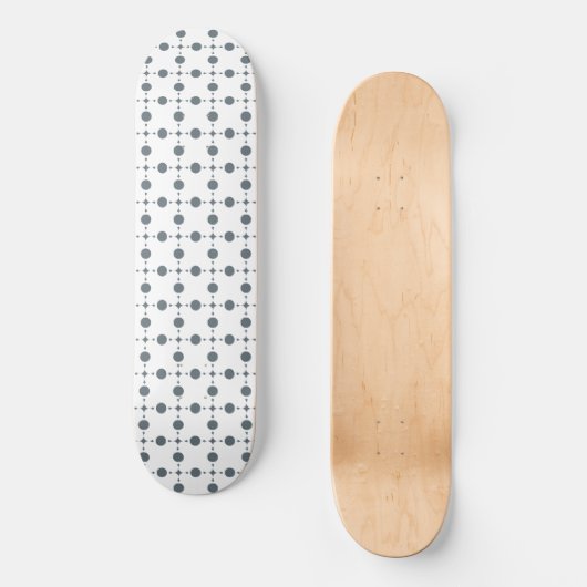 Gray Polka Dots, Polka Dot Pattern, Stippen, gedop Persoonlijk Skateboard (Voorkant)
