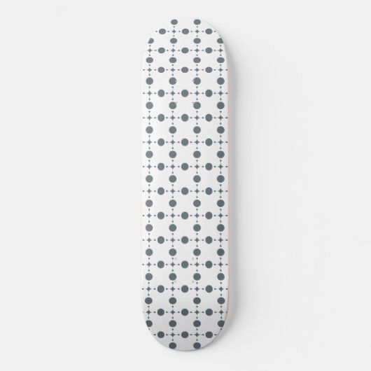 Gray Polka Dots, Polka Dot Pattern, Stippen, gedop Persoonlijk Skateboard (Voorkant)