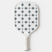 Gray Polka Dots, Polka Dot Pattern, Stippen, gedop Pickleball Paddle (Voorkant)