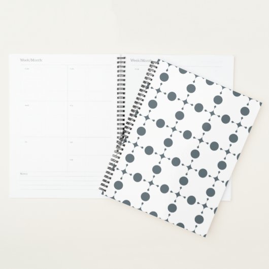 Gray Polka Dots, Polka Dot Pattern, Stippen, gedop Planner (Display)