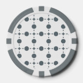 Gray Polka Dots, Polka Dot Pattern, Stippen, gedop Poker Chips (Voorkant)