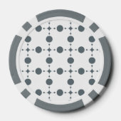 Gray Polka Dots, Polka Dot Pattern, Stippen, gedop Poker Chips (Achterkant)