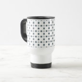 Gray Polka Dots, Polka Dot Pattern, Stippen, gedop Reisbeker (Voorkant links)