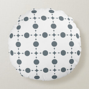 Gray Polka Dots, Polka Dot Pattern, Stippen, gedop Rond Kussen