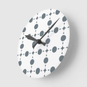 Gray Polka Dots, Polka Dot Pattern, Stippen, gedop Ronde Klok (Hoek)