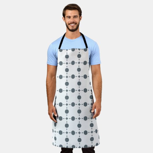 Gray Polka Dots, Polka Dot Pattern, Stippen, gedop Schort (Gedragen)