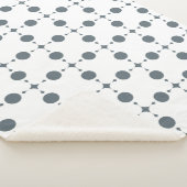 Gray Polka Dots, Polka Dot Pattern, Stippen, gedop Sherpa Deken (3/4)